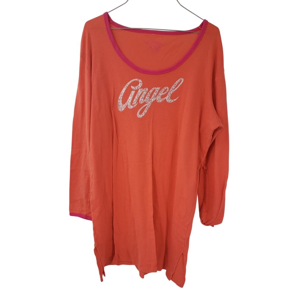 VICTORIA'S SECRET Orange Pajama Top Womens Size Medium M